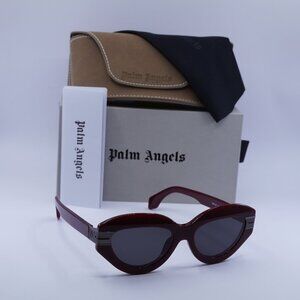 Palm Angels PERI10F MIRACLE 2507 Cat Eye Sunglasses - Red/Dark Grey